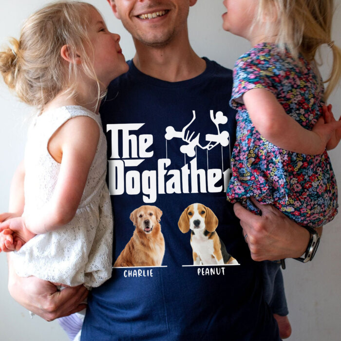 The Dogfather Shirt with Custom Dog Photo and Name, Personalized Unisex T-shirt, Hoodie, Sweatshirt, Dog Dad Gift for Father’s Day, Birthday, Christmas - Image 2