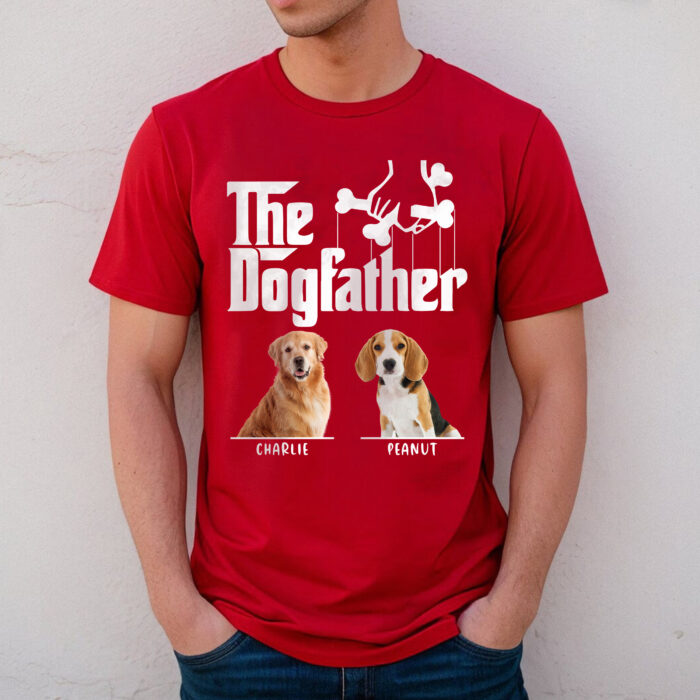 The Dogfather Shirt with Custom Dog Photo and Name, Personalized Unisex T-shirt, Hoodie, Sweatshirt, Dog Dad Gift for Father’s Day, Birthday, Christmas - Image 10