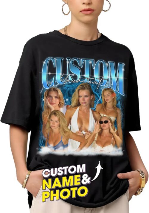 Bootleg Photo Shirt with Custom Face and Name, Personalized Unisex T-shirt, Hoodie, Sweatshirt, Funny Gift for Birthday, Valentine, Christmas, Party