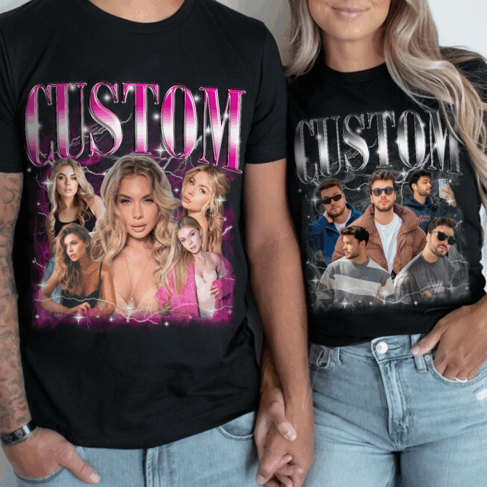 Bootleg Photo Shirt with Custom Face and Name, Personalized Unisex T-shirt, Hoodie, Sweatshirt, Funny Gift for Boyfriend or Girlfriend, Valentine’s Day, Christmas - Image 5